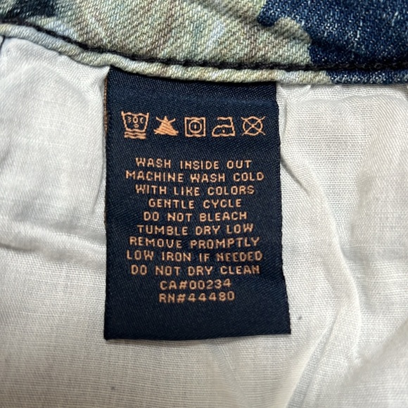 Y2K TINSEL Denim Couture garment wash floral jeans Size US 27/28 - Picture 9 of 12